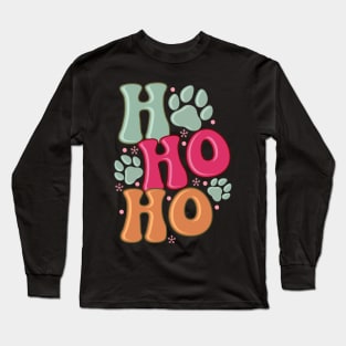 HO HO HO Cute Dog Lover Christmas Long Sleeve T-Shirt